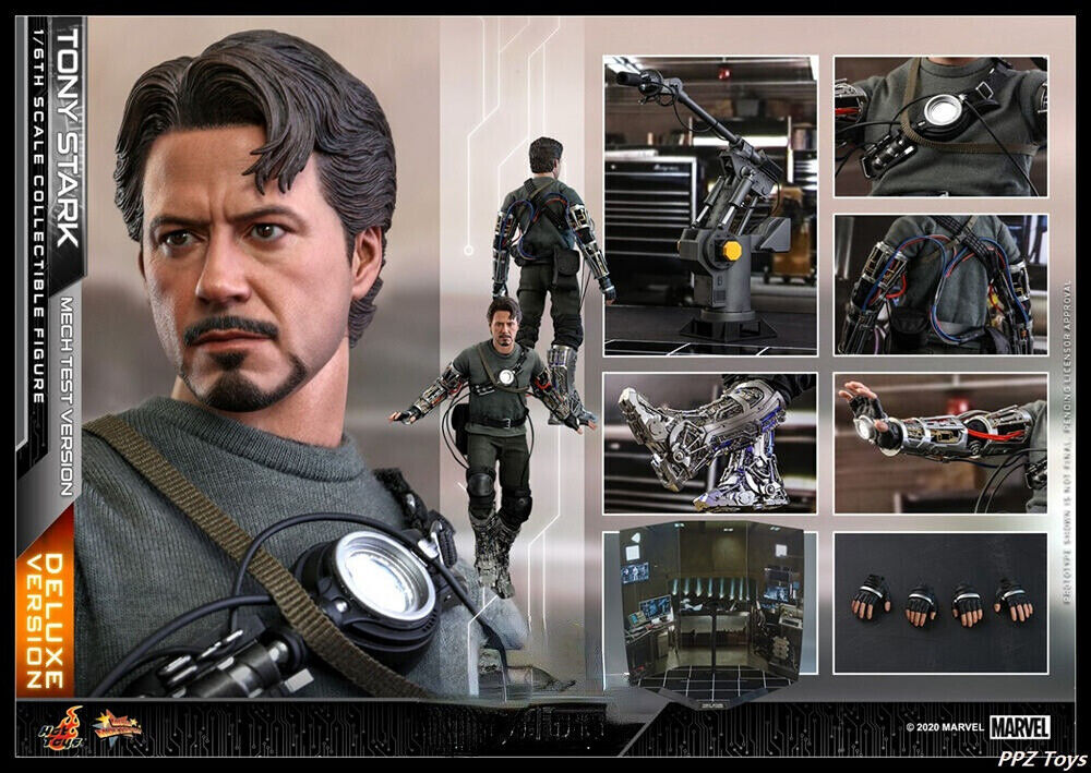 Hot Toys Iron Man Tony Stark (Mech Test Version) Deluxe 1/6th Scale Figure