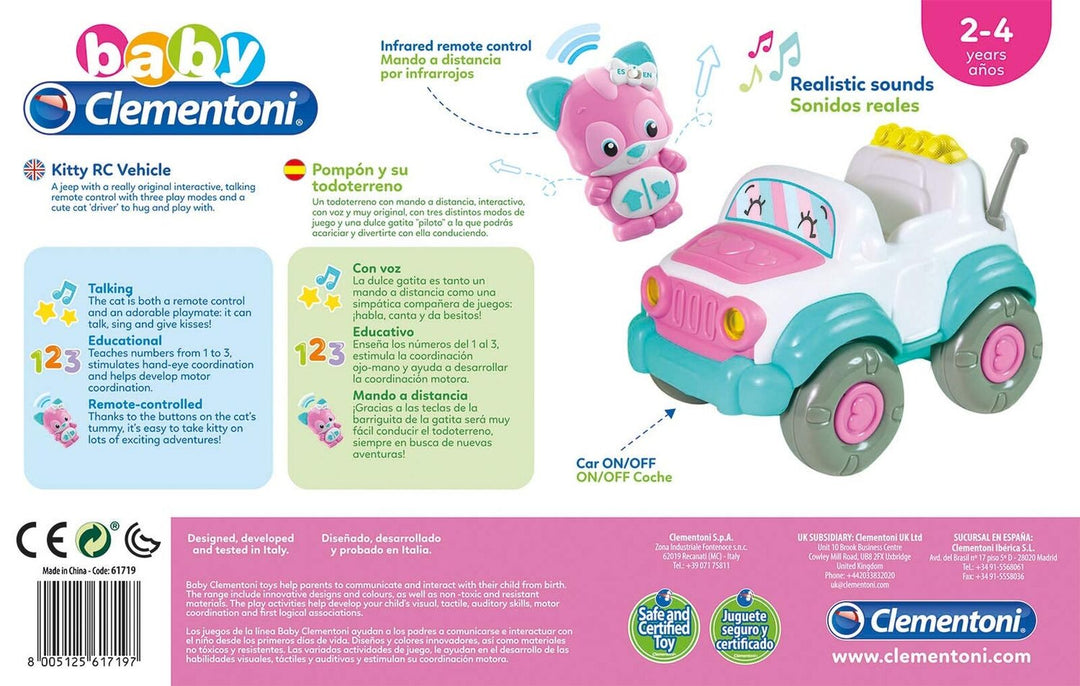 Baby Clementoni Kitty Rc Vehicle Interactive And Talking Toy