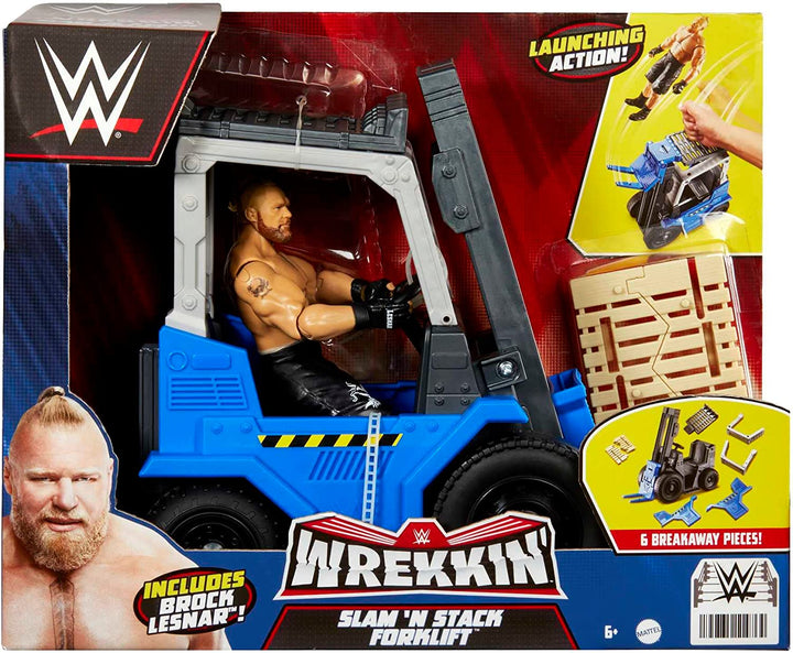 WWE Wrekkin Slam 'N Stack Forklift with Brock Lesnar Figure