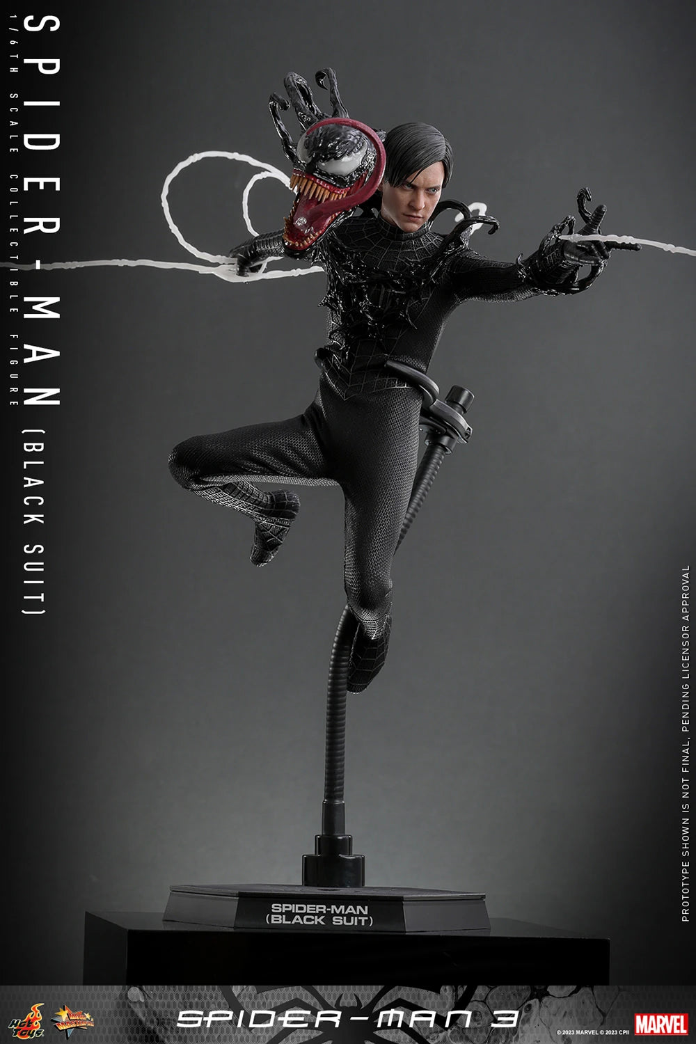 Hot Toys Spider-Man 3 Spider Man Black Suit 1/6th Scale Figure