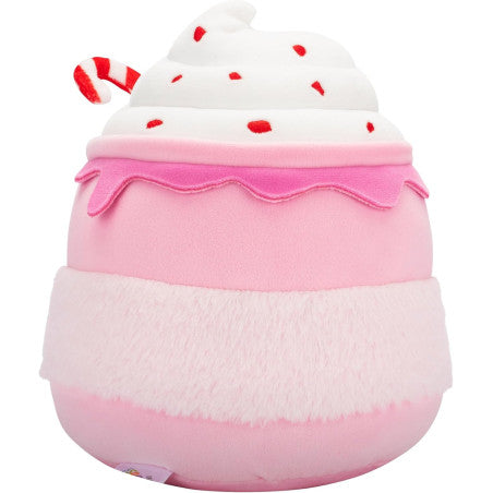 Squishmallows 7.5" Ethel The Pink Candy Cane Hot Chocolate Holiday Plush