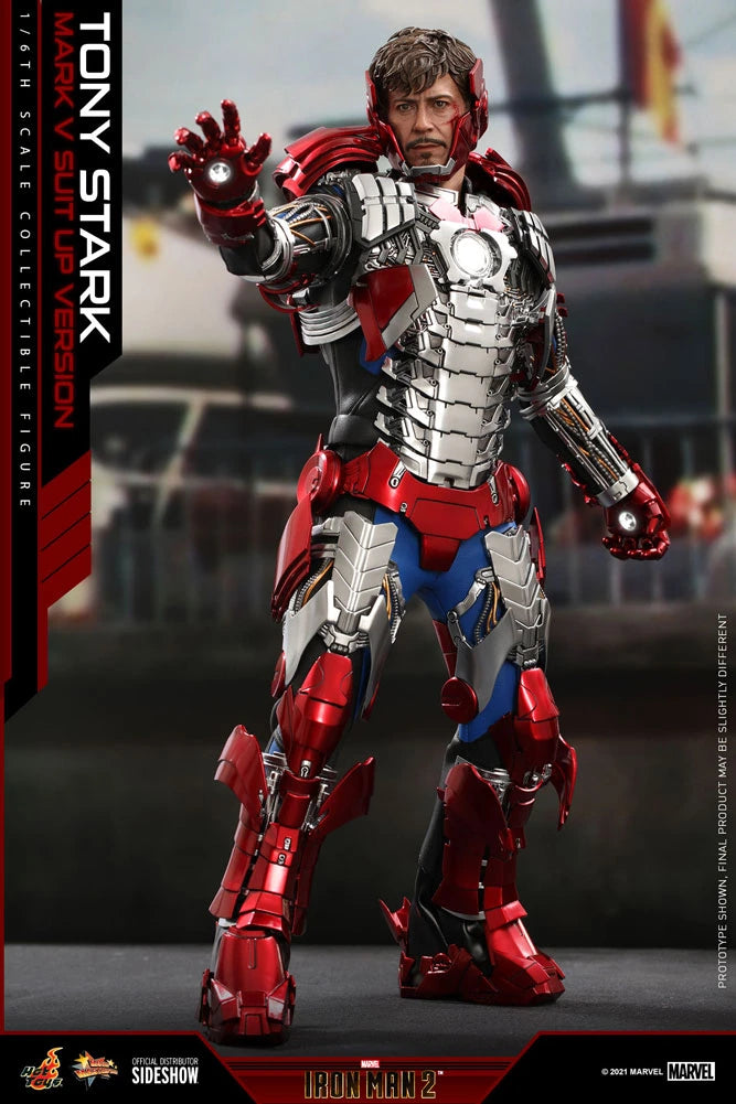 Hot Toys Iron Man Tony Stark (Mark V Suit Up) 1/6th Scale Figure