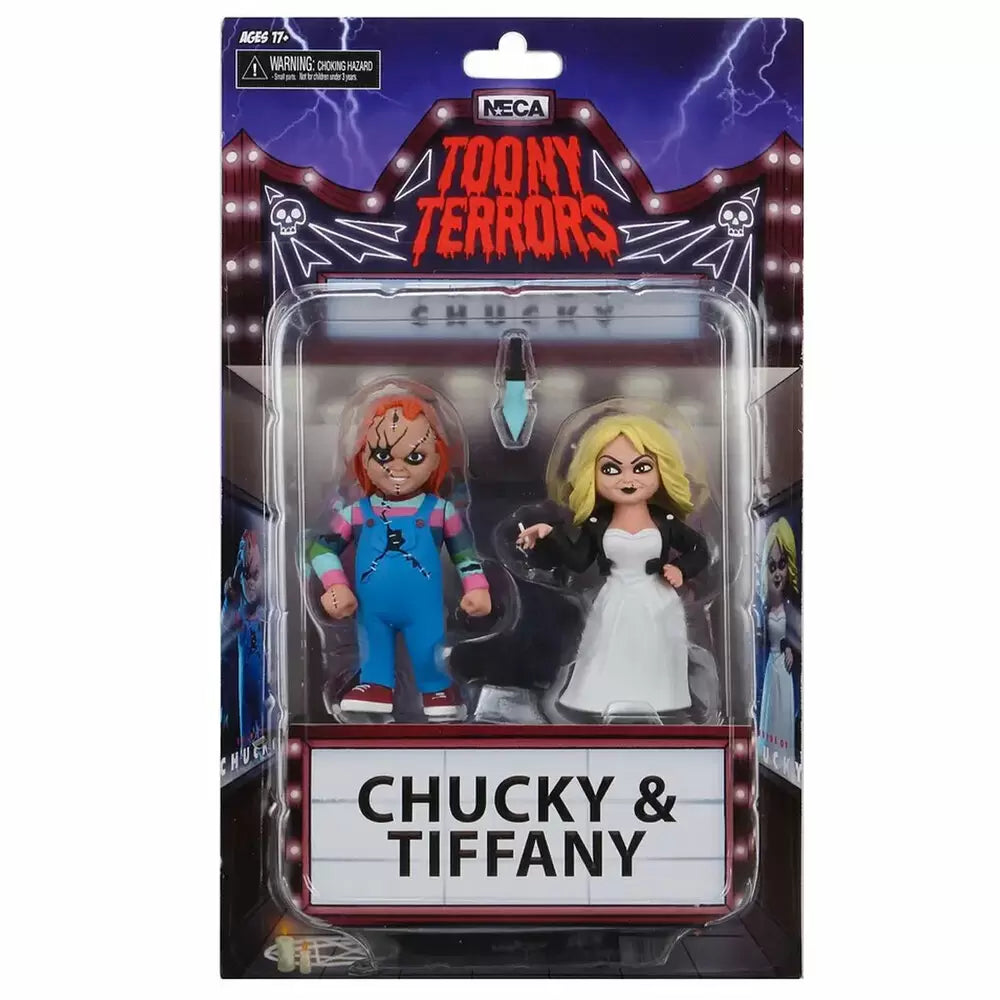NECA Bride Of Chucky Toony Terrors Chucky & Tiffany 2-Pack Action Figures