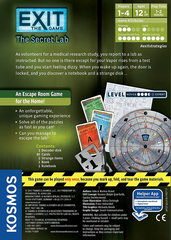 EXIT: The Secret Lab Board Game