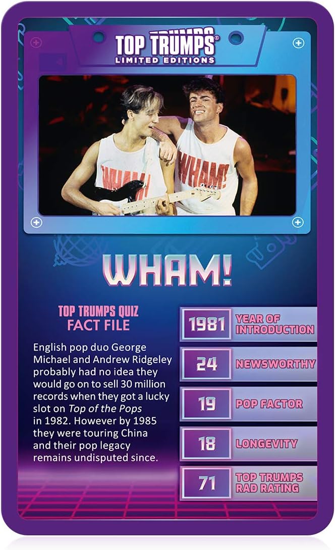 Top Trumps Limited Edition 1980's Card Game