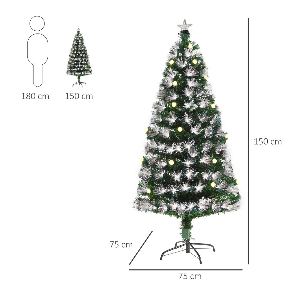 5ft Pre-Lit White Christmas Tree with 90 LEDs & Star Topper