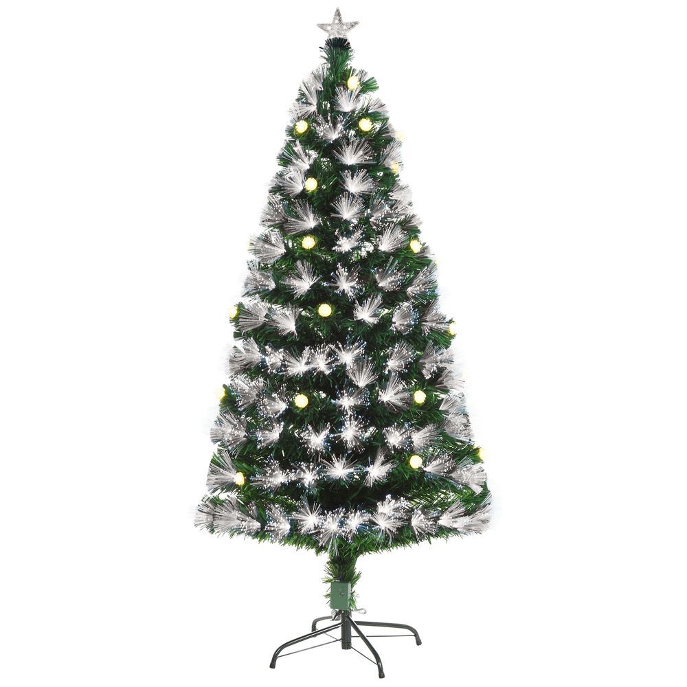 5ft Pre-Lit White Christmas Tree with 90 LEDs & Star Topper