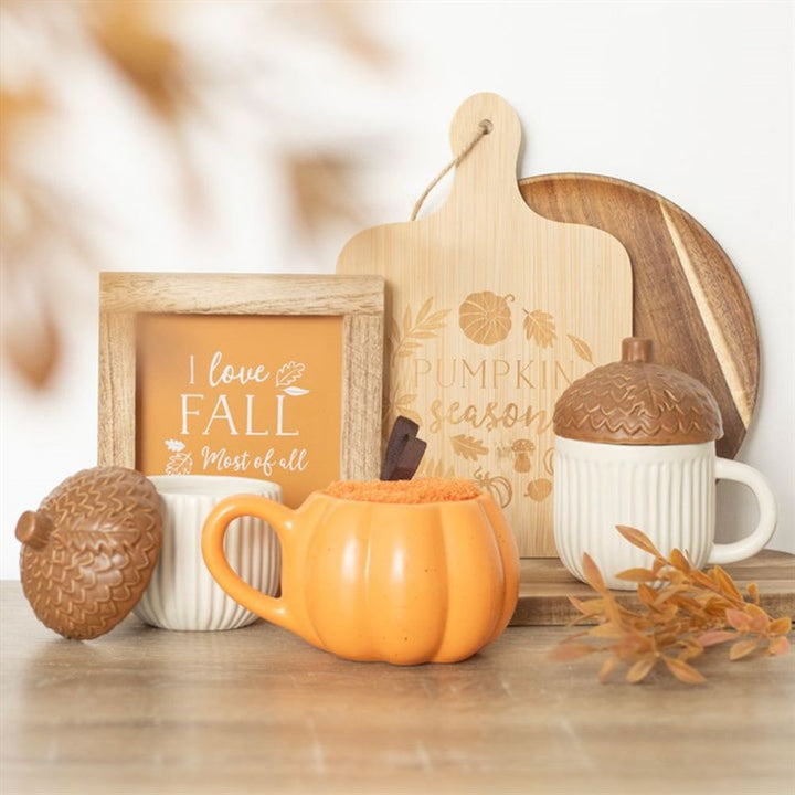 Pumpkin Shaped Mug and Socks Set