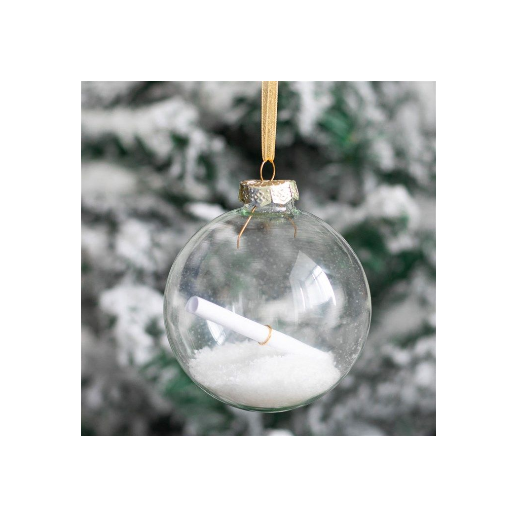 Christmas Wish Hanging Glass Bauble