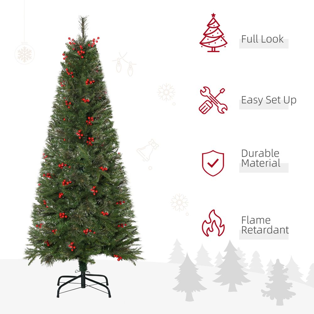 5ft Artificial Christmas Tree Holiday (Pencil Shape)