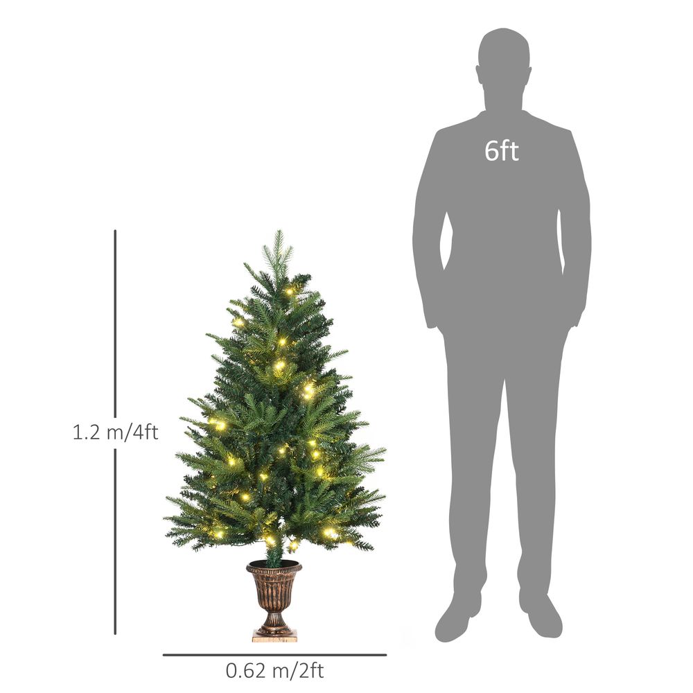 4ft Pre-Lit Christmas Tree with 750 Tips & 80 LED Lights