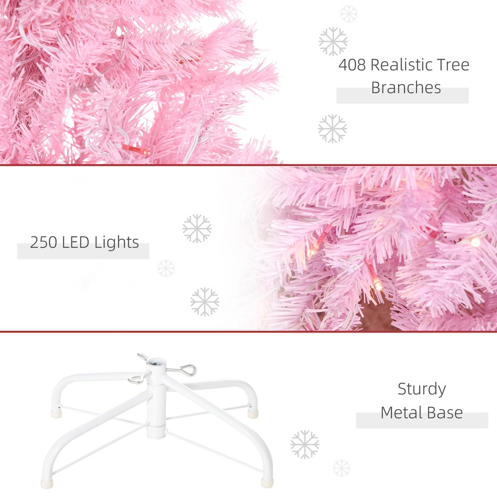 5ft Prelit Artificial Christmas Tree (Pink)