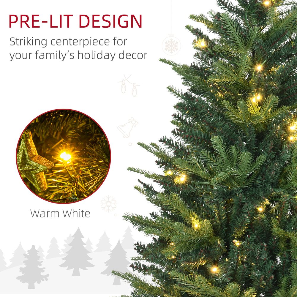 4ft Pre-Lit Christmas Tree with 750 Tips & 80 LED Lights