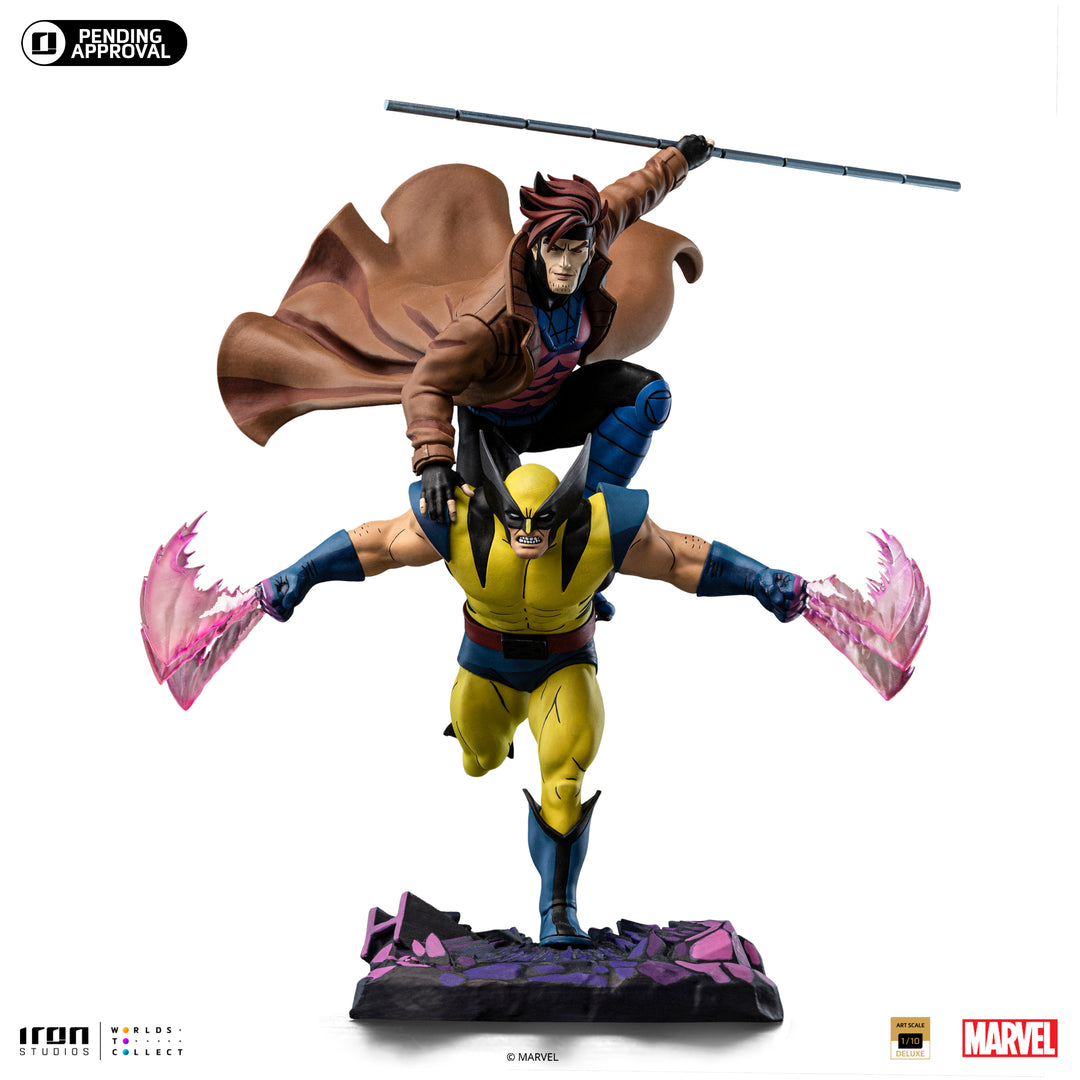 Iron Studios Marvel X-Men '97 Gambit and Wolverine 1/10 Deluxe Art Scale Limited Edition Statue