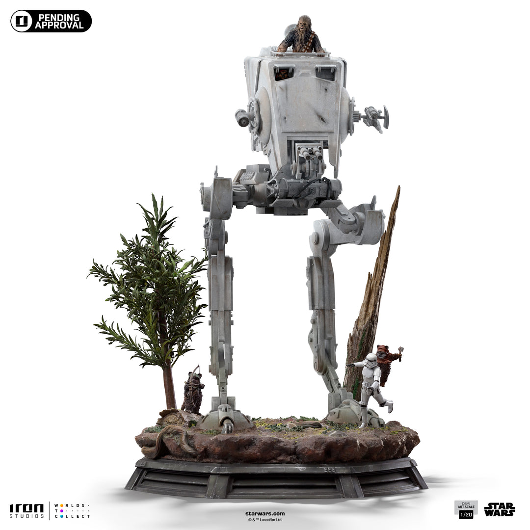 Iron Studios Star Wars Return of the Jedi AT-ST and Chewbacca 1/20 Demi Art Scale Limited Edition Statue