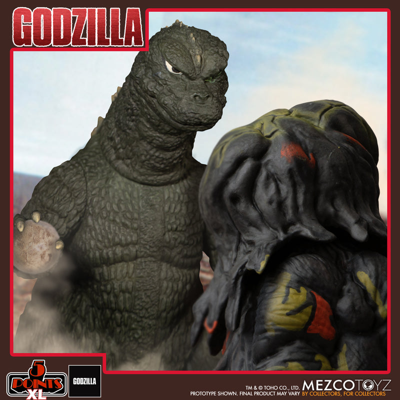 Mezco Godzilla vs Hedorah 5 Points XL Godzilla & Hedorah 2-Action Figure Boxed Set