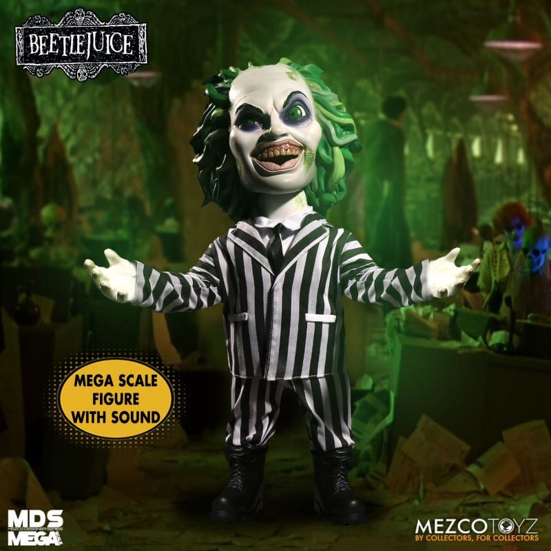 Beetlejuice 15" Megascale Mezco Designer Series Talking Figure