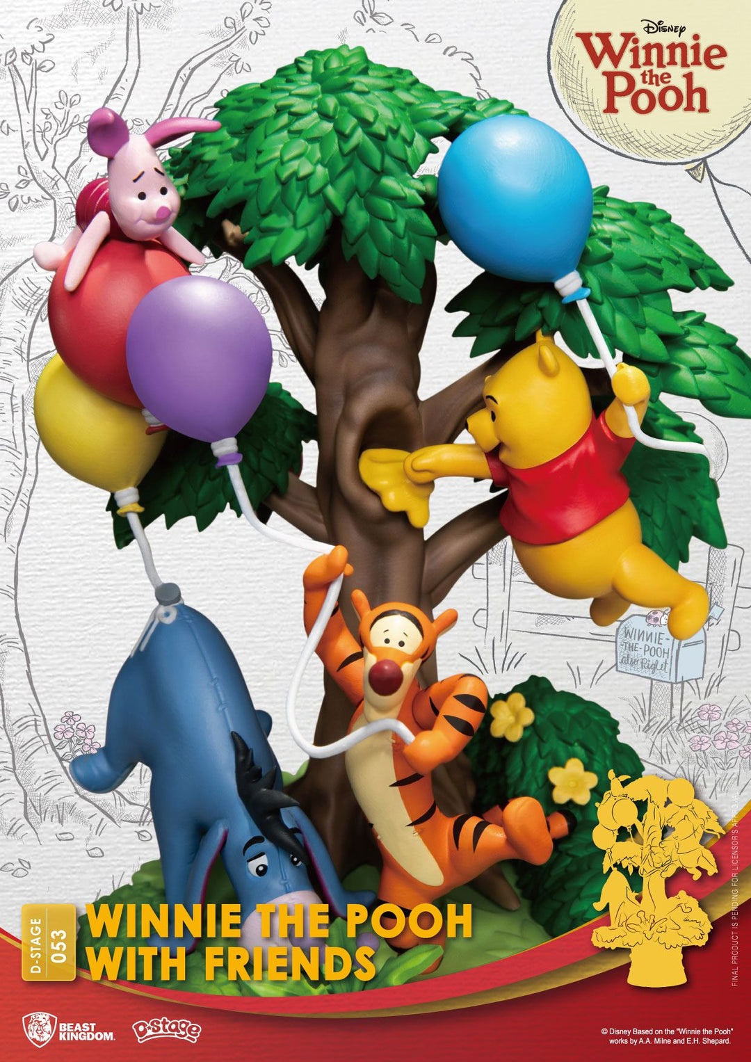 Disney D-Stage PVC Diorama Winnie The Pooh With Friends