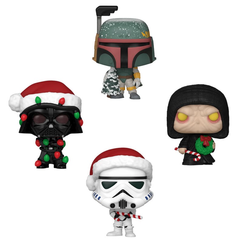 Star Wars Pocket Pop Tree Holiday Pop Vinyl Keychain 4 Pack