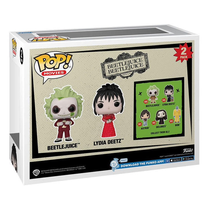 Beetlejuice Beetlejuice & Lydia Deetz Two-Pack Funko POP! Vinyl Figures