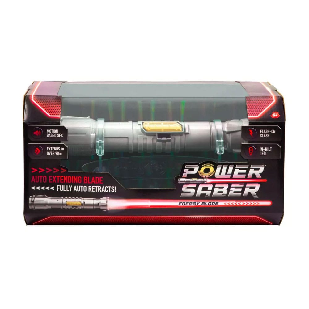 Power Saber Worlds Frist Auto Extending LED Saber - Red