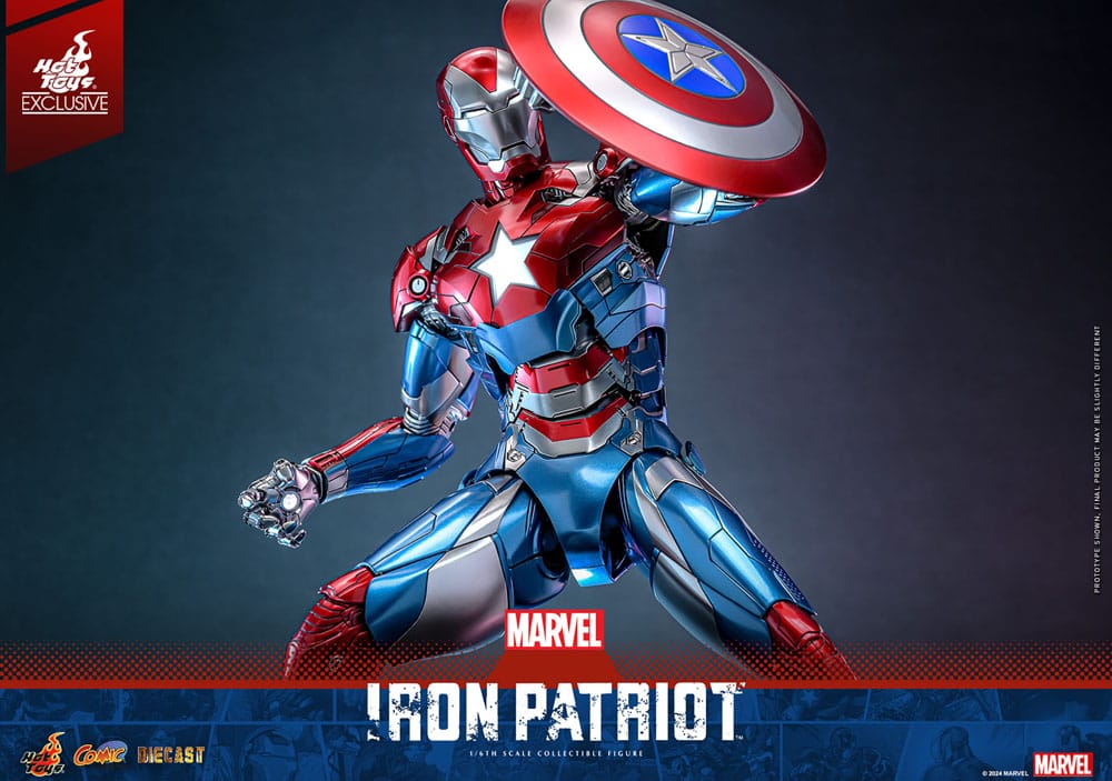 Hot Toys Marvel Iron Patriot Diecast 1/6 Scale Exclusive Action Figure