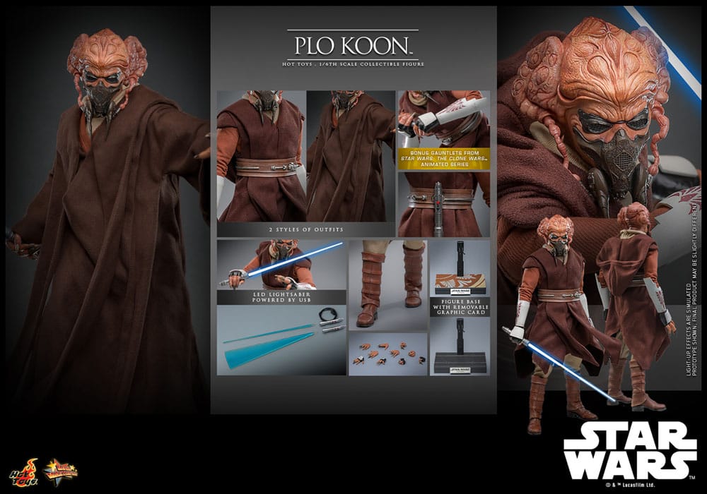 Hot Toys Star Wars Revenge of the Sith Plo Koon 1/6th Scale Figure