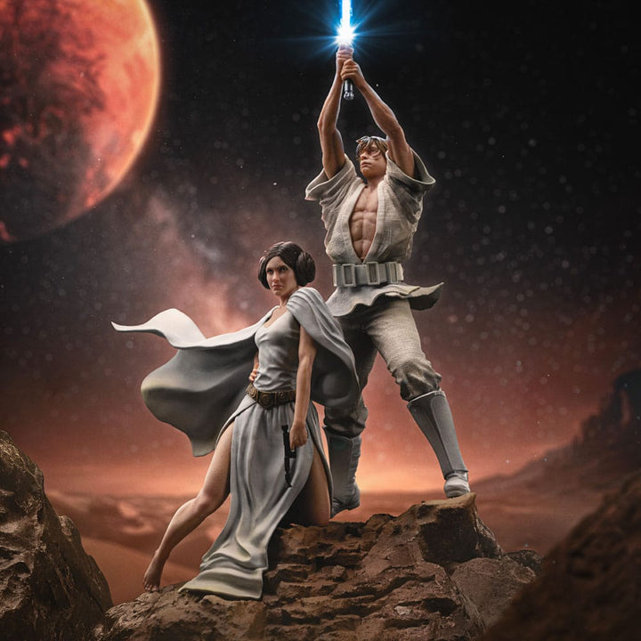 Iron Studio Star Wars: A New Hope Luke and Leia Deluxe 1/10 Art Scale Limited Edition Statue