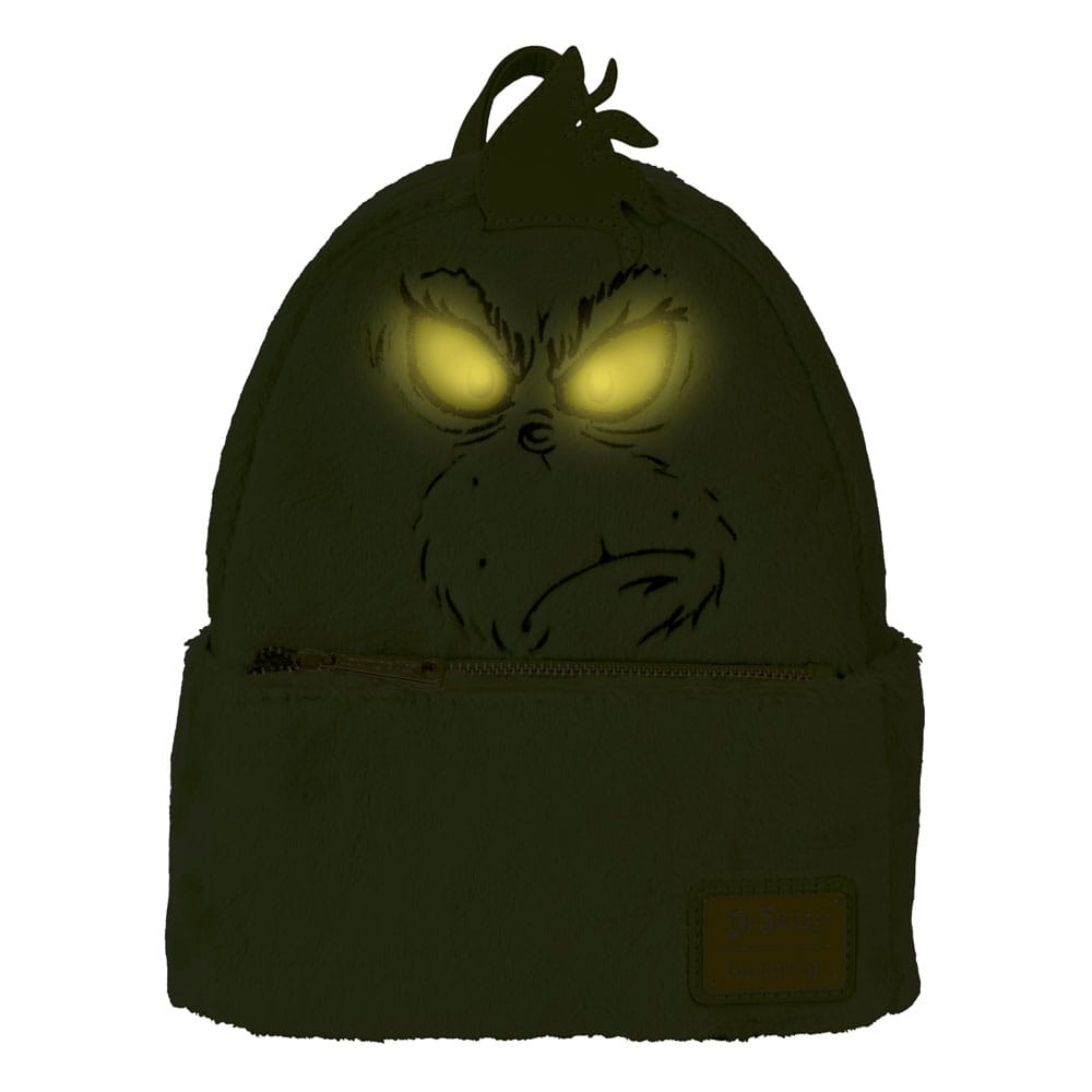 Loungefly Dr. Seuss' How The Grinch Stole Christmas! Plush Cosplay Light Up Mini Backpack