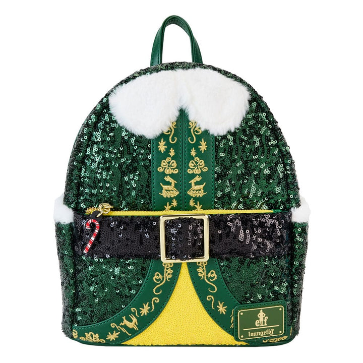 Loungefly Elf Buddy Sequin Cosplay Mini Backpack