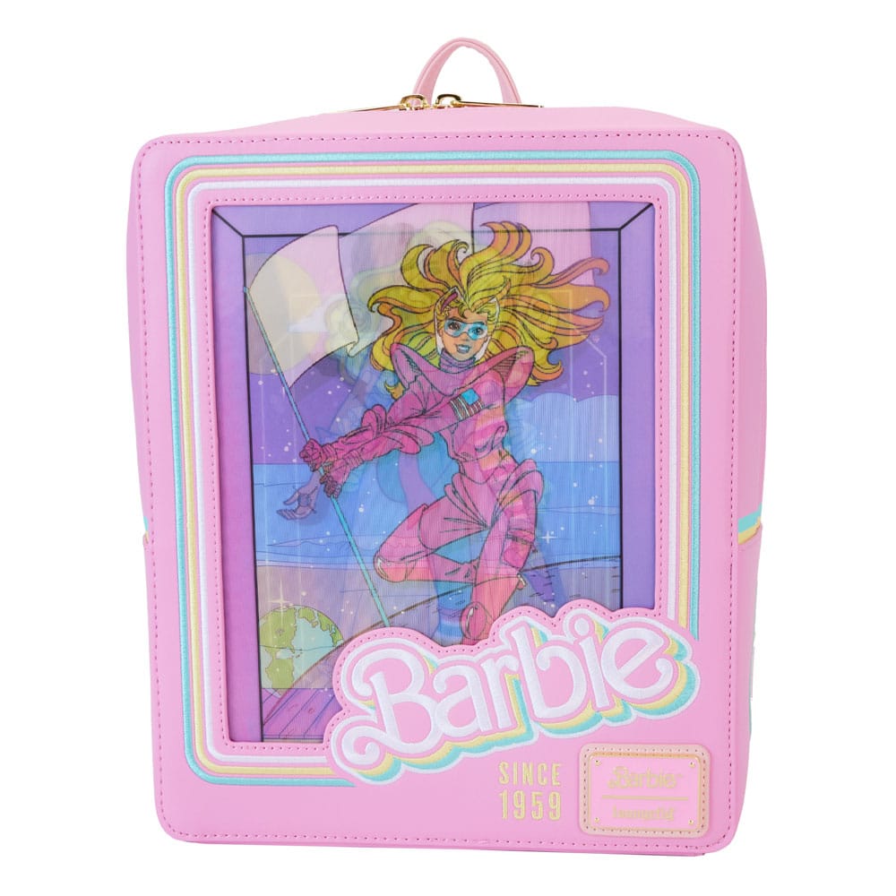 Loungefly Barbie 65th Anniversary Doll Box Triple Lenticular Mini Backpack