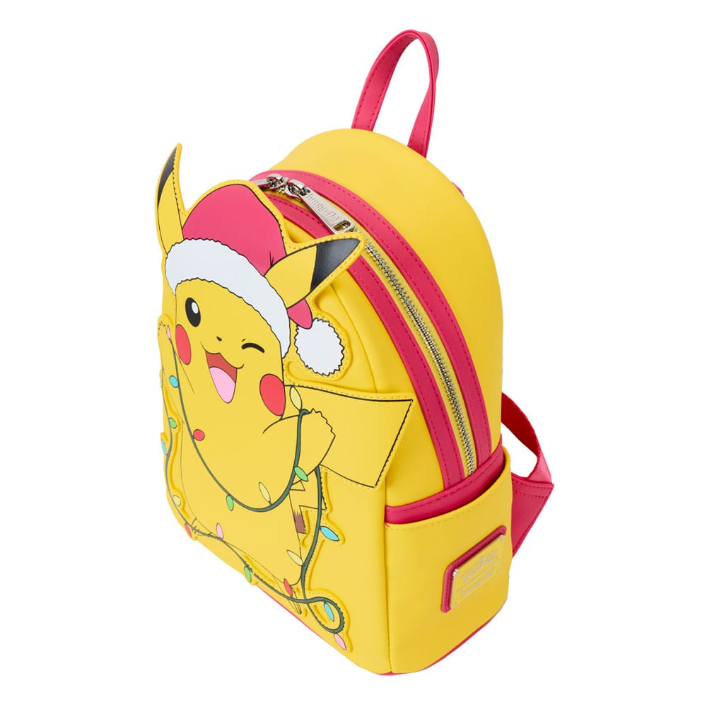 Loungefly Pokémon Santa Pikachu Christmas Lights Light Up Mini Backpack