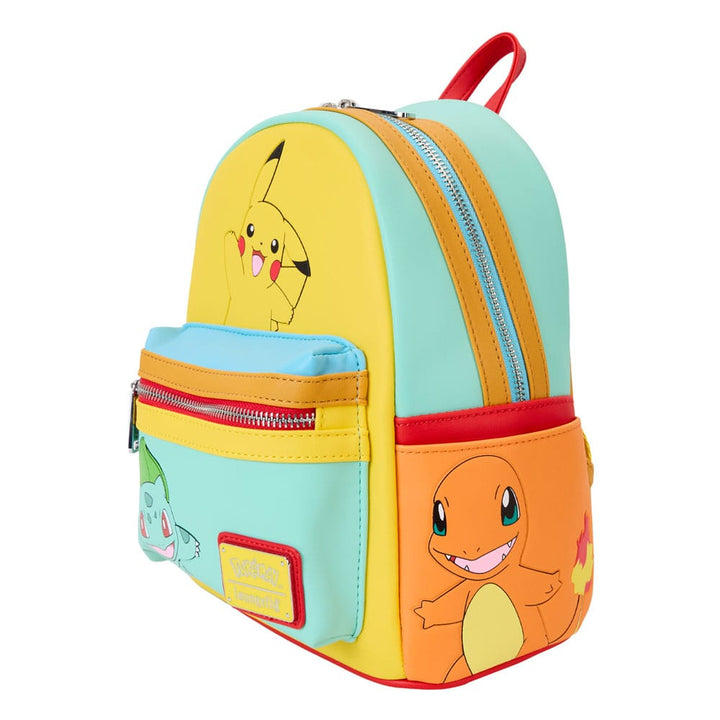 Loungefly Pokémon Color Block Starters Mini Backpack