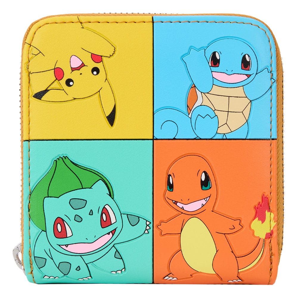 Loungefly Pokémon Color Block Starters Zip Around Wallet