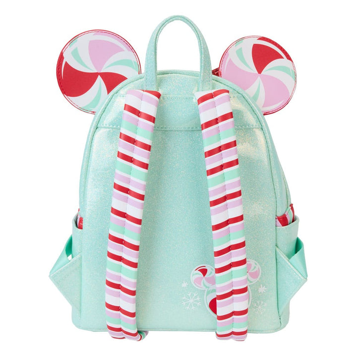 Loungefly Disney Minnie Holiday Peppermint Ornaments Mini Backpack