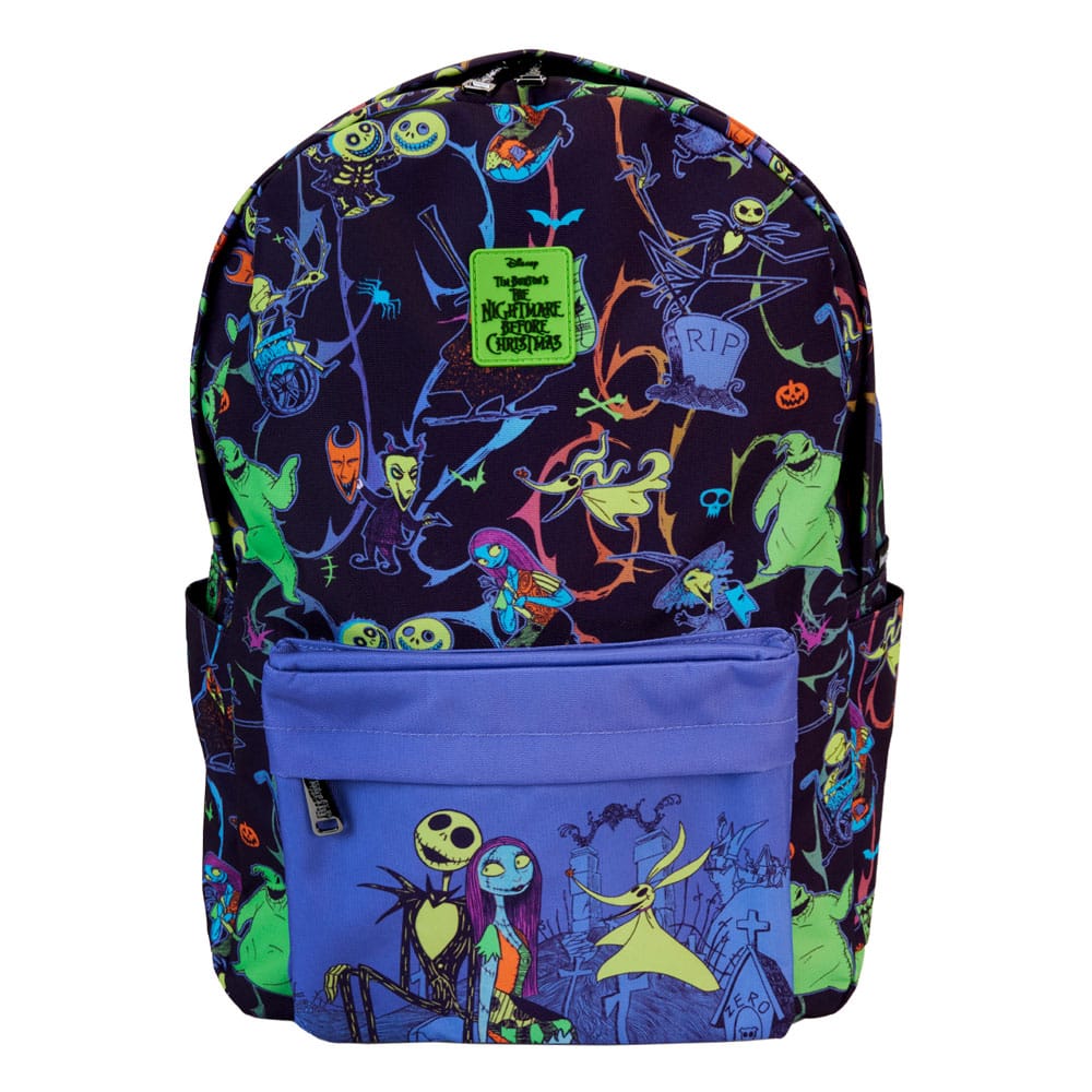 Loungefly Disney The Nightmare Before Christmas Neon Glow-In-The-Dark Full Size Backpack