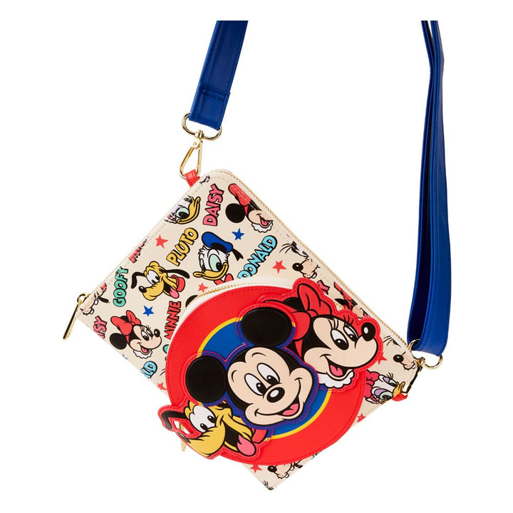 Mickey & Friends Classic All-Over Print Zip Around Crossbody Loungefly Journal