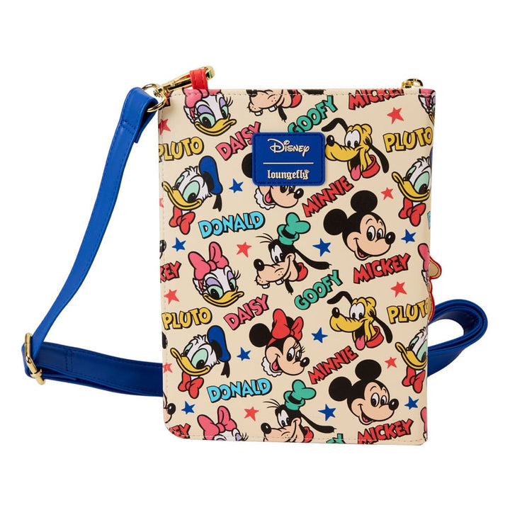 Mickey & Friends Classic All-Over Print Zip Around Crossbody Loungefly Journal