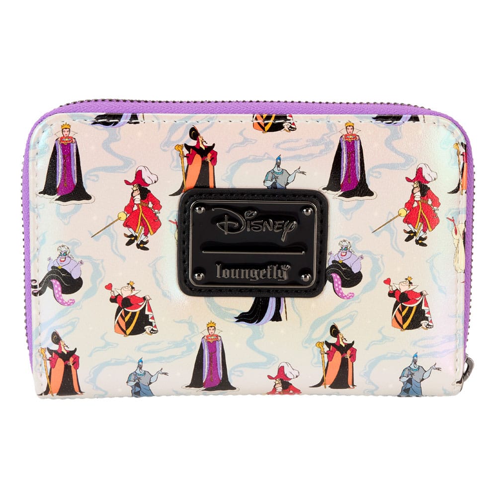 Disney Villains Iridescent All-Over Print Zip Around Loungefly Wallet