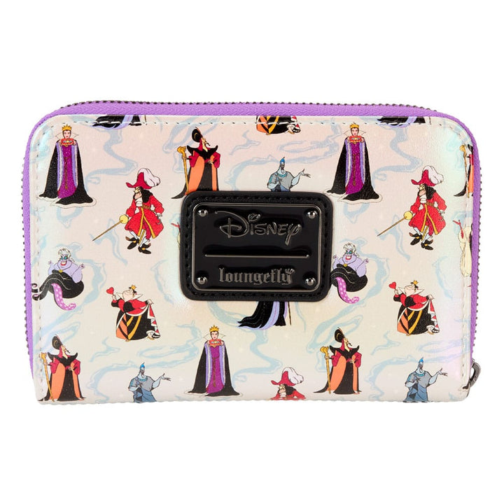 Disney Villains Iridescent All-Over Print Zip Around Loungefly Wallet