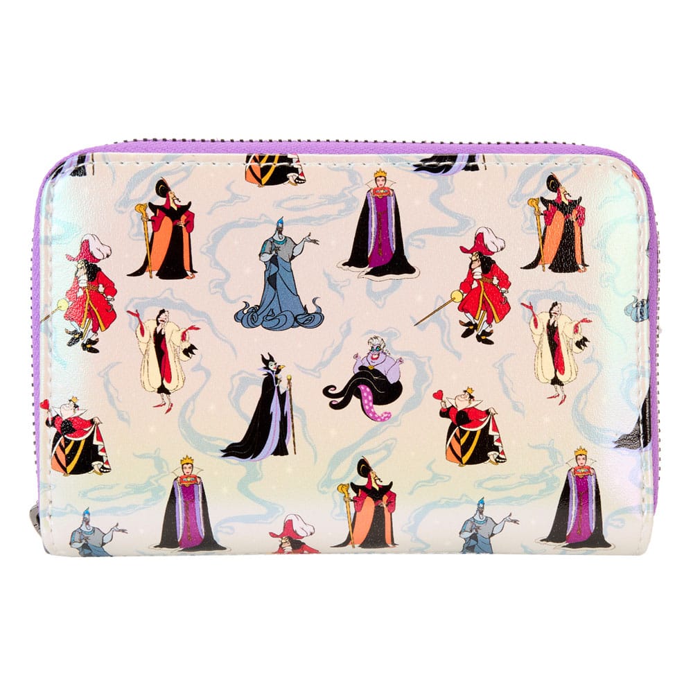 Disney Villains Iridescent All-Over Print Zip Around Loungefly Wallet