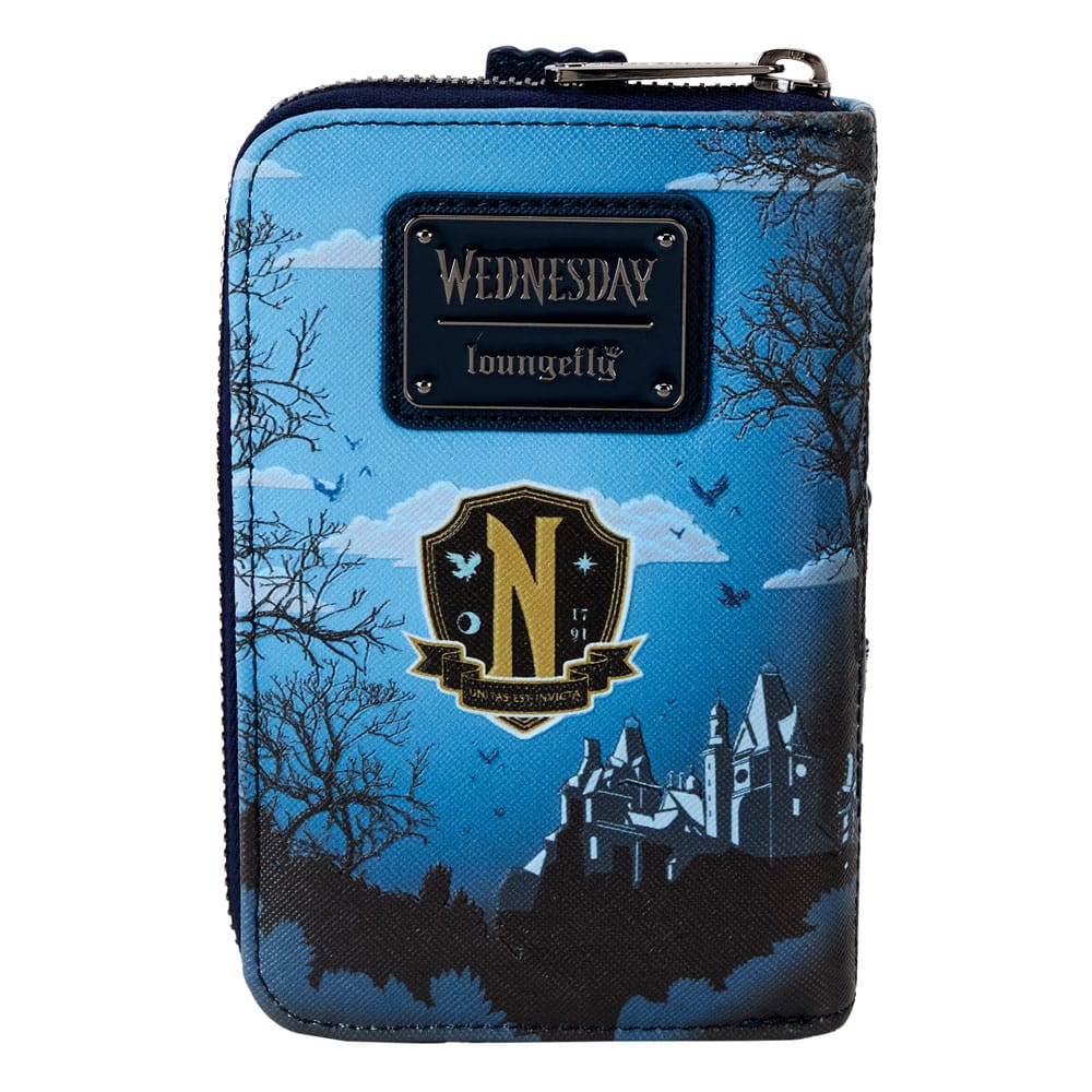 Loungefly Wednesday Nevermore Castle Zip Around Wallet