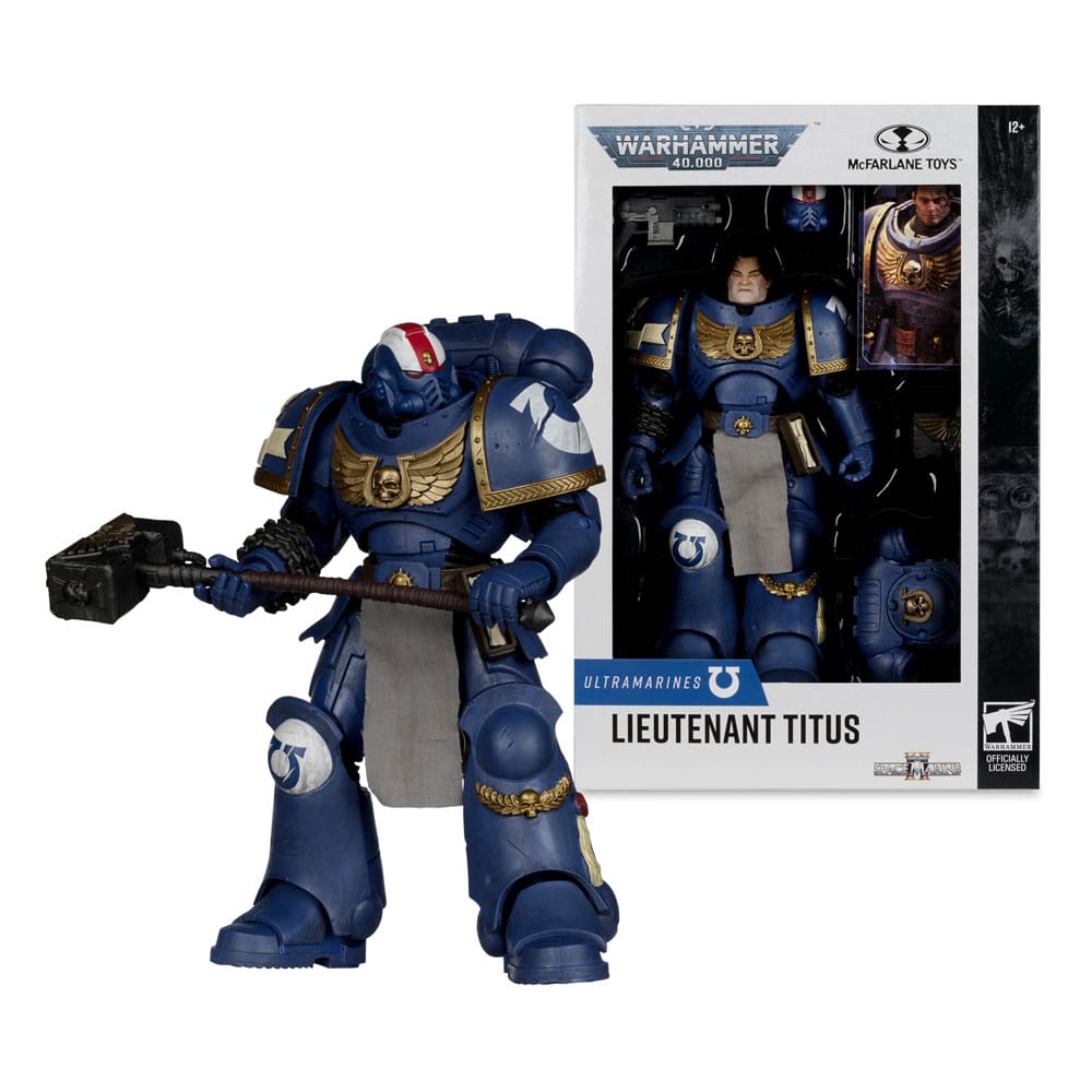 McFarlane Warhammer 40,000: Space Marine 2 Ultramarines Lieutenant Titus Action Figure