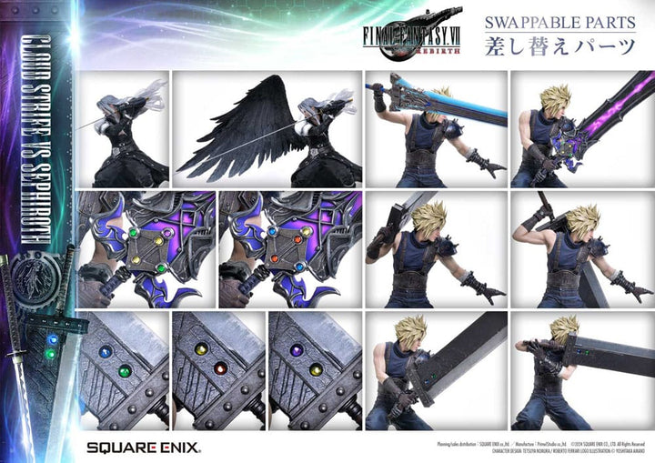 Final Fantasy VII Rebirth Square Enix Masterline Cloud Strife vs. Sephiroth 1/4 Scale Statue