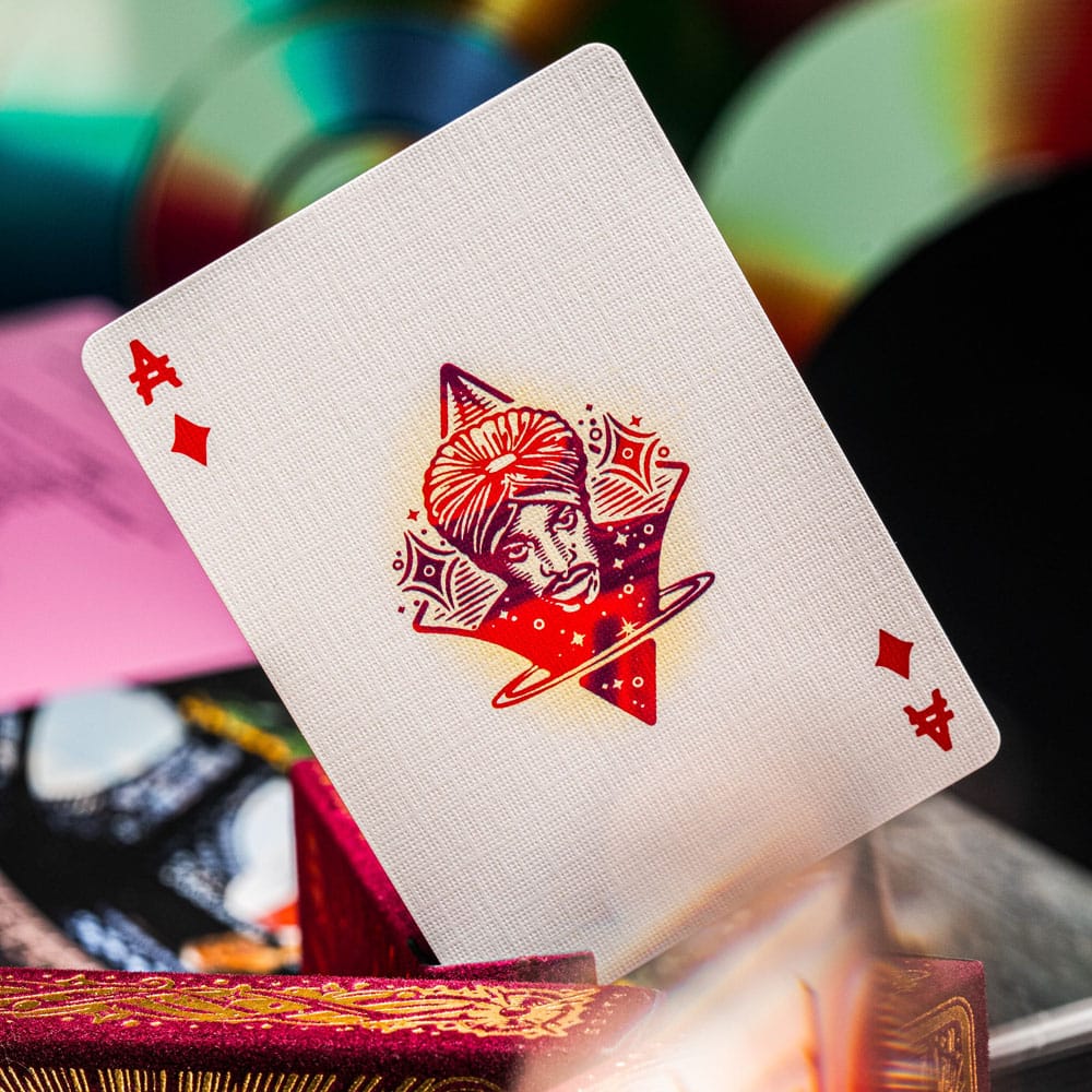 Outcast Red Velvet & Gold Playing Cards