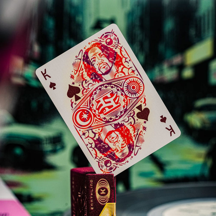 Outcast Red Velvet & Gold Playing Cards