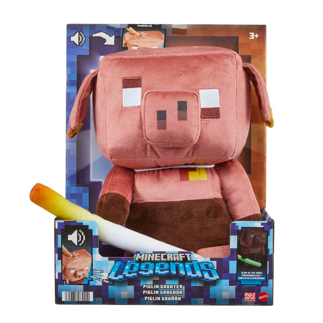 Minecraft Legends Piglin Grunter Plush with Sounds