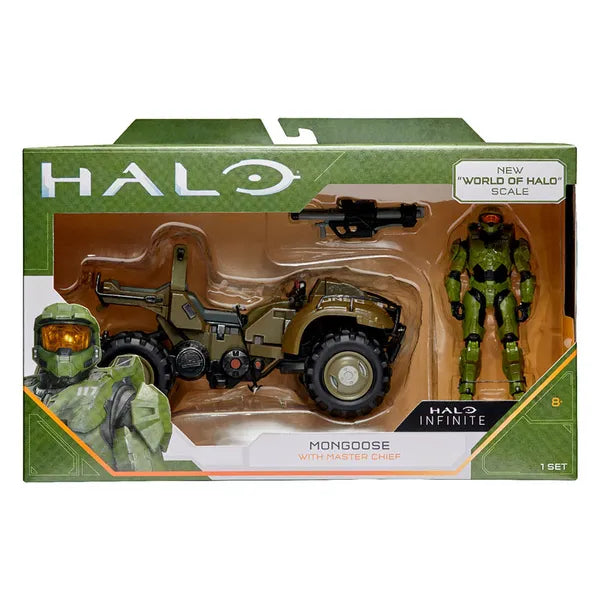Halo Infinite Mongoose & Master Chief Action Figure & Vehicle Set