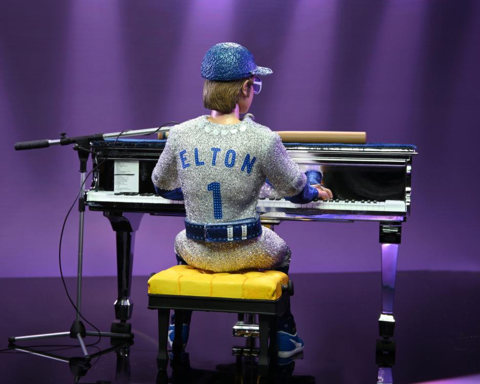 NECA Elton John with Piano (Live 1975) Deluxe 8" Clothed Action Figure