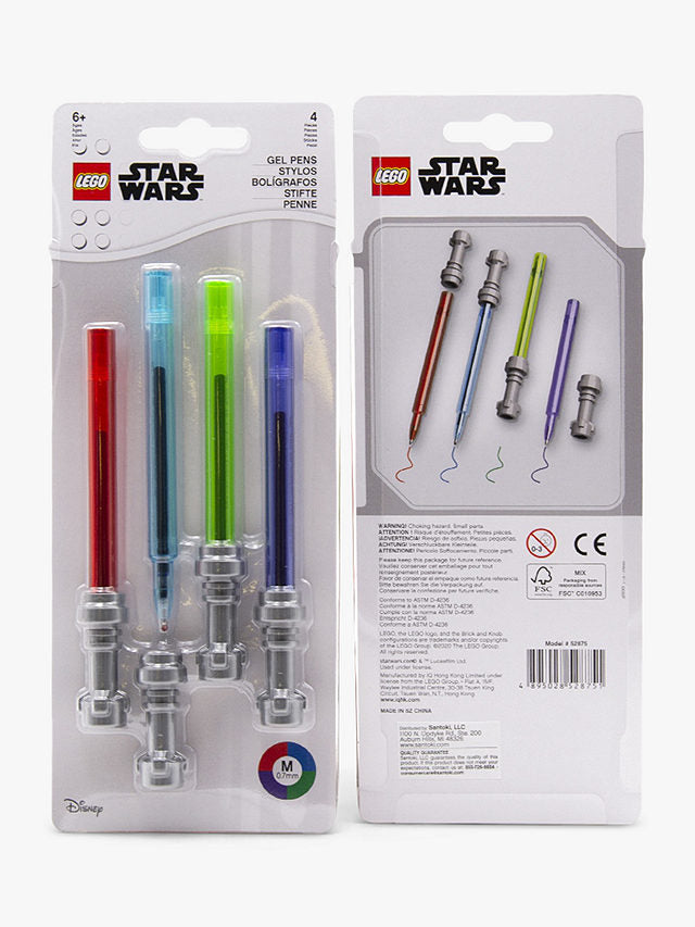 Register Your Interest - In Stock Soon : LEGO Star Wars Lightsaber Colour Gel Pens Set of 4